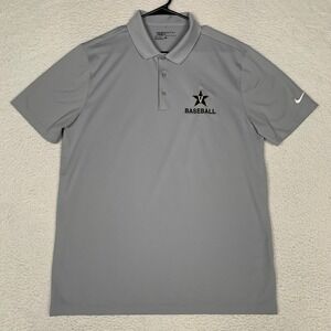 Nike Golf Vanderbilt Baseball Dri-FIT Polo Shirt Mens Large Gray 725518-012